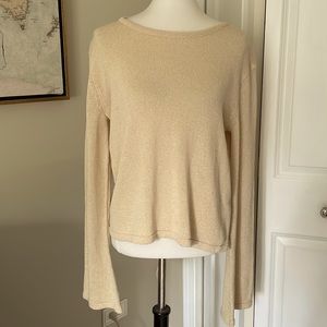 Super Pretty Beige Brand New with Tags Zya The Label Long Sleeve Knit Top